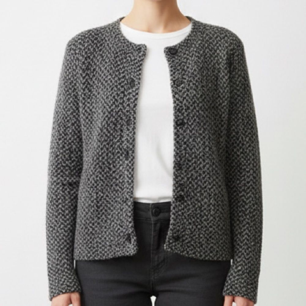 Alfred Dunner Dark Gray Knit Sweater